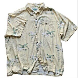 Wear Me Out Men's 3X‎ 100% Silk SS Hawaiian Button Up Front Floral Shirt #80M